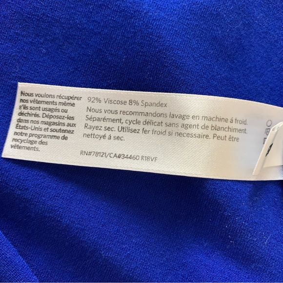 Eileen Fisher Royal Blue Swing Fit Stretch Knit Tunic Top Medium - Picture 7 of 7